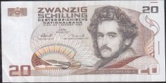 Avusturya 20 Şilin 1986 Çok Çok Temiz +