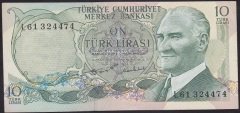 6.EMİSYON 2.TERTİP 10 LİRA L61 324474 ÇİLALTI