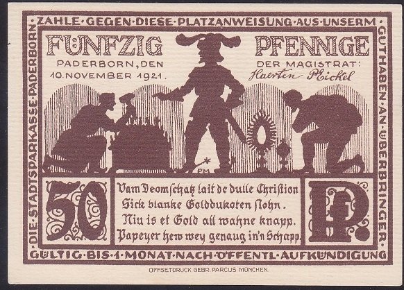 ALMANYA 50 PFENNİNG NOTGELD 1921 ÇİL