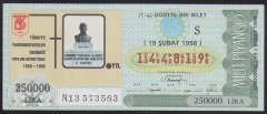 1998 19 ŞUBAT ÇEYREK BİLET