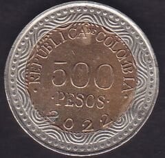 Kolombiya 500 Pesos 2022