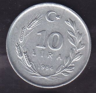 1984 Yılı 10 Lira
