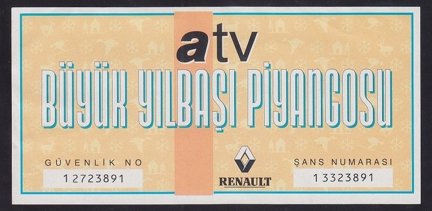 ATV YILBAŞI PİYANGOSU 1995 eski para alan yerler