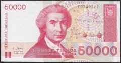 Hırvatistan 50000 Dinar 1993 Çilaltı Çil 777