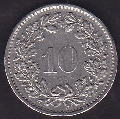 İsviçre 10 Rappen 1974