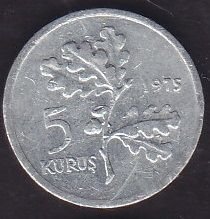 1975 Yılı 5 Kuruş