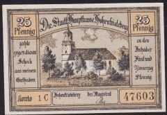 Almanya 25 Pfennig Notgeld 1920 Çil Filigranlı