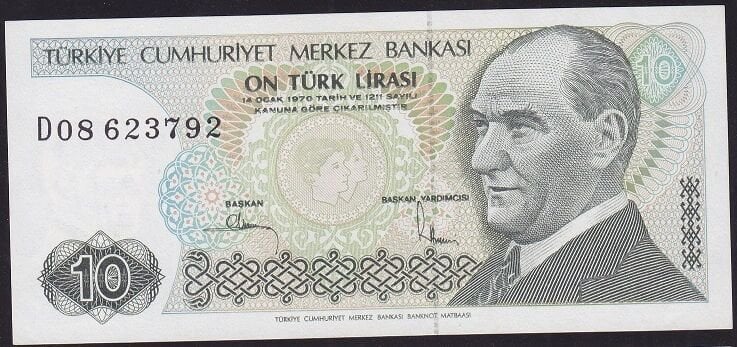 7.Emisyon 2.Tertip 10 Lira D08 623792 Çil
