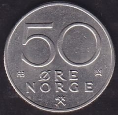 Norveç 50 Öre 1977