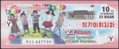 2013 23 Nisan Yarım Bilet - Y Serisi