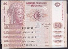 KONGO 50 FRANK 2007 ÇİL - SERİ TAKİPLİ 10 ADET