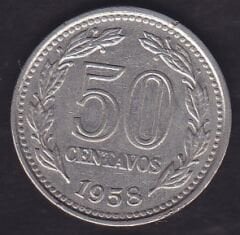 Arjantin 50 Centavos 1958