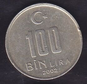 2002 Yılı 100.000 Lira