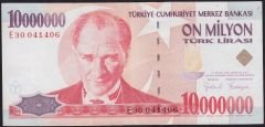 7.Emisyon 10 000 000 Lira E30 041406 Çok Temiz