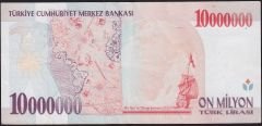 7.Emisyon 10 000 000 Lira E30 041406 Çok Temiz