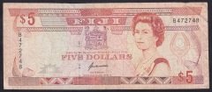 FİJİ 5 DOLAR 1992 TEMİZ +