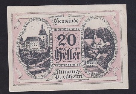 AVUSTURYA 20 HELLER NOTGELD 1920 ÇİL
