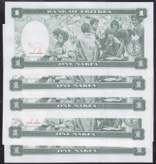 ERİTRE 1 NAKFA 1997 ÇİL - 10 ADET SERİ TAKİPLİ
