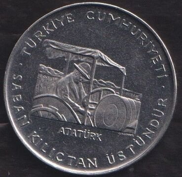 1970 Yılı 2.5 Lira FAO Saban Kılıçtan Üstündür