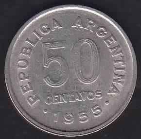 Arjantin 50 Centavos 1955