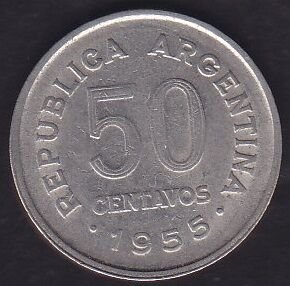 Arjantin 50 Centavos 1955