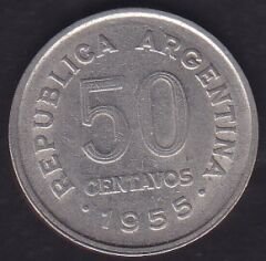 Arjantin 50 Centavos 1955