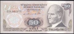 6.Emisyon 1.Tertip 50 Lira C21 002375 Çil