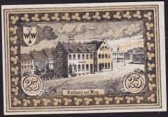 Almanya 25 Pfennig Notgeld 1920 Çil Filigranlı