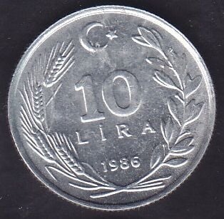 1986 Yılı 10 Lira