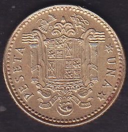 İspanya 1 Peseta 1975 ( Yıldızın içinde 78 )