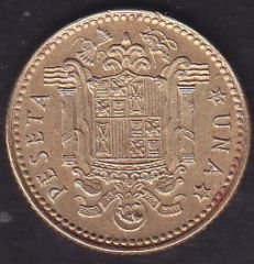 İspanya 1 Peseta 1975 ( Yıldızın içinde 78 )