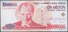 7.Emisyon 10 000 000 Lira E29 788724 Çok Çok Temiz+