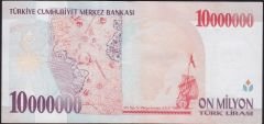 7.Emisyon 10 000 000 Lira E29 788724 Çok Çok Temiz+