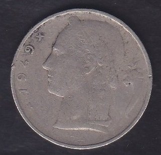 BELÇİKA 5 FRANK 1949