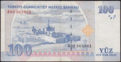 8.Emisyon 100 YTL A08 262861 Çok Temiz