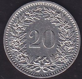 İsviçre 20 Rappen 1980