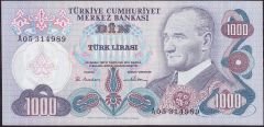 6.Emisyon 1.Tertip 1000 Lira A05 314989 Çok Çok Temiz+