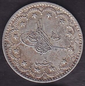 1327 / 4 Reşat 5 Kuruş Gümüş