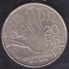 Norveç 20 Kron 2014 Anayasanın 200.yılı Hatıra para