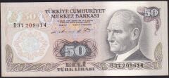 6.Emisyon 1.Tertip 50 Lira B37 209614 Çilaltı