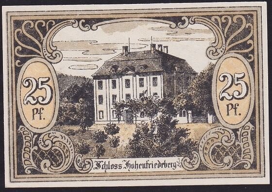 Almanya 25 Pfennig Notgeld 1920 Çil Filigranlı