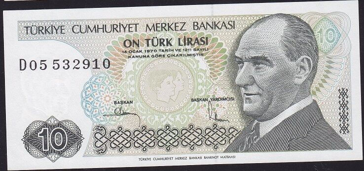 7.Emisyon 2.Tertip 10 Lira D05 532910 Çil