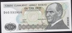 7.Emisyon 2.Tertip 10 Lira D05 532910 Çil