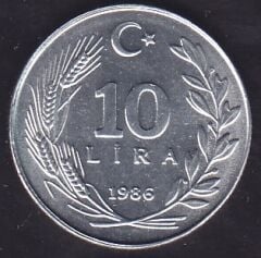 1986 Yılı 10 Lira Çil