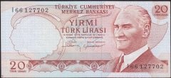 6.Emisyon 4.Tertip 20 Lira I66 127702 Çilaltı Çil Kayık Baskı