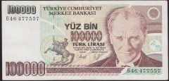 7.EMİSYON 1.TERTİP 100000 LİRA B46 477557 ÇOK TEMİZ +