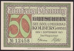 ALMANYA 50 PFENNİNG NOTGELD 1921 ÇİL