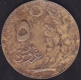 1926 Yılı 5 Kuruş