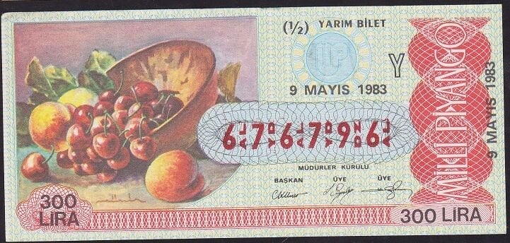 1983 9 Mayıs Yarım Bilet - Y Serisi