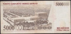 7.Emisyon 5 000 000 Lira G86 652374 Çok Temiz
